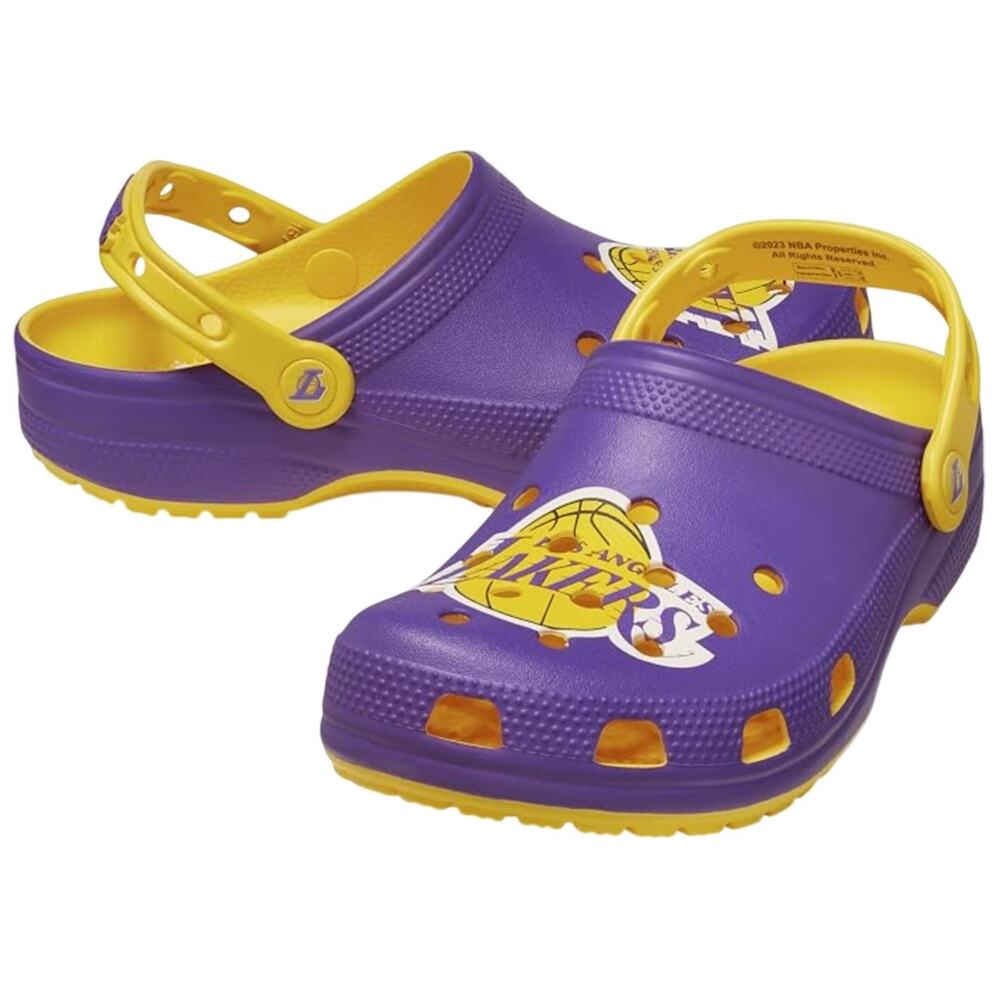 Crocs NBA Los Angeles Lakers Classic Clogs size women 8 men 6 NWT